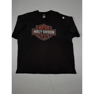 Vintage Harley-Davidson Shirt Mens 3XL Black Brandon Florida Bar & Shield Tee